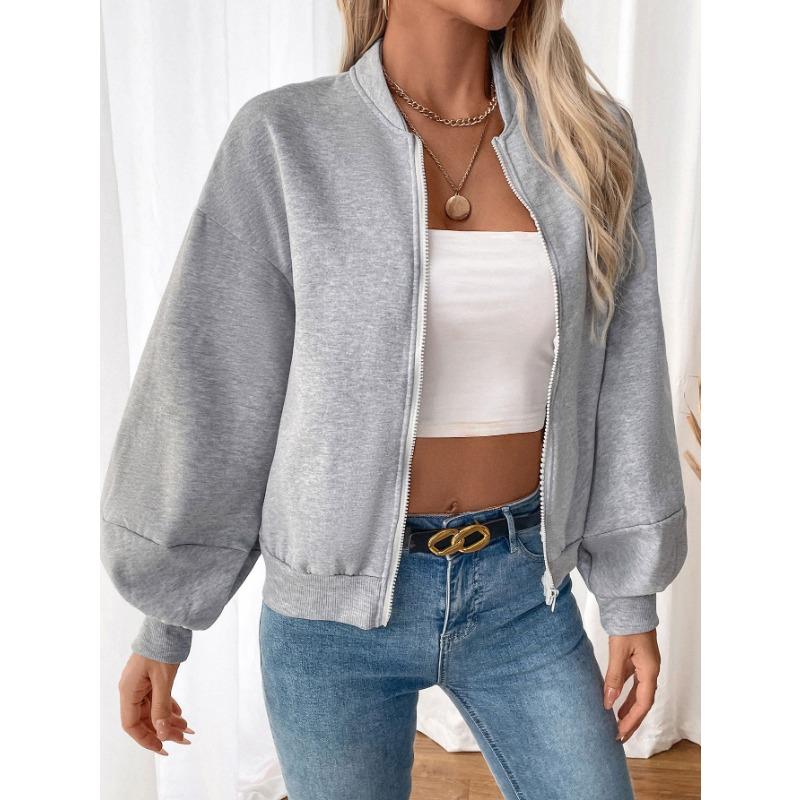 New Retro Casual Simple Baseball Collar Long-sleeved Solid Color Velvet Thickened Jacket