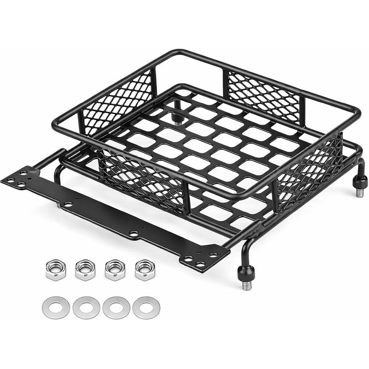 RC Car Roof Rack, Large/Medium/Small Steel Model Vehicle Luggage Tray Roof Rack for Tamiya CC01 / CR01 / D90 / SCX10 1/10 1/8 RC Crawler Car(12.00 *