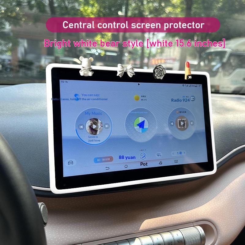 For BYD Han Qin Tang Song Haiou Seal Yuan Plus Car Silicone Screen Protector Frame Navigation Screen Anti-bump Protective Case