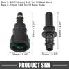 A ABSOPRO Car Fuel Line Hose Quick Release Connector Kit Straight 11.8mm SAE To 5/16" 8mm Hose Plastic Green