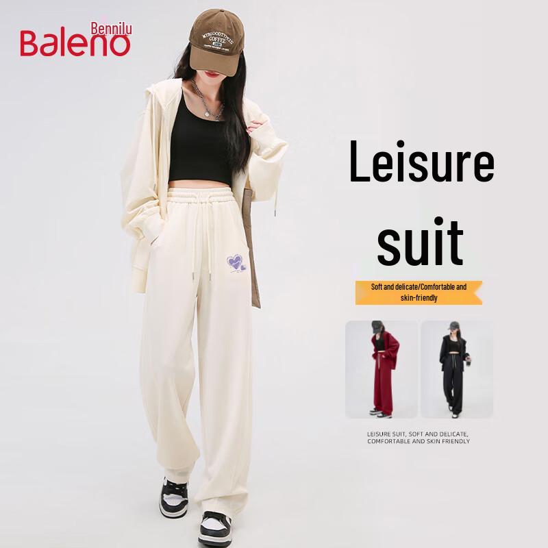 Baleno 2025 Women s Heart Pattern Casual Sportswear Set M