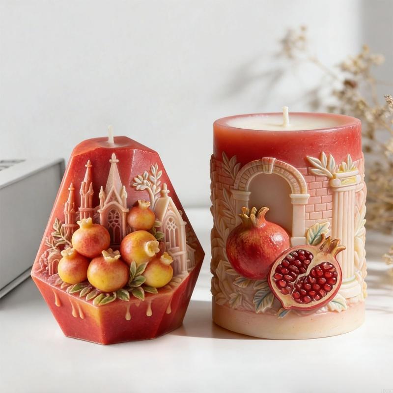 Pomegranate Embossed Silicone Mould for Candle Soap Chocolate Baking Tool Multipurpose Silicone Molds for Resin Casting HX6C