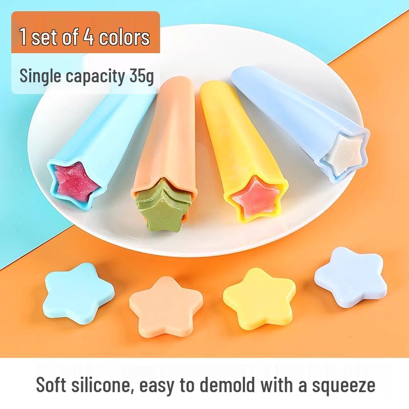 Silicone DIY Popsicle Molds for Quick-Freezing Children's Ice Cream