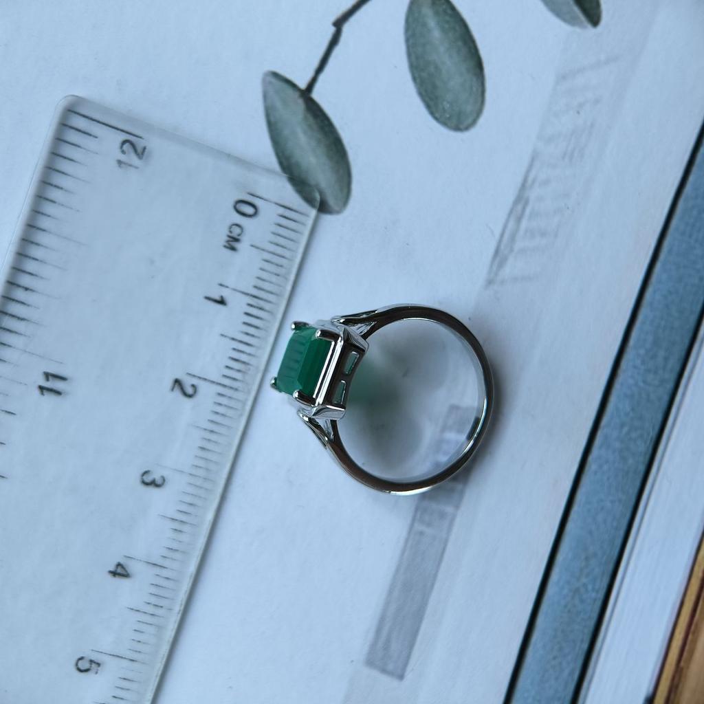 Серебряное кольцо с натуральным агатом 1.85ct, вес изделия 3,09 гр (2189763)