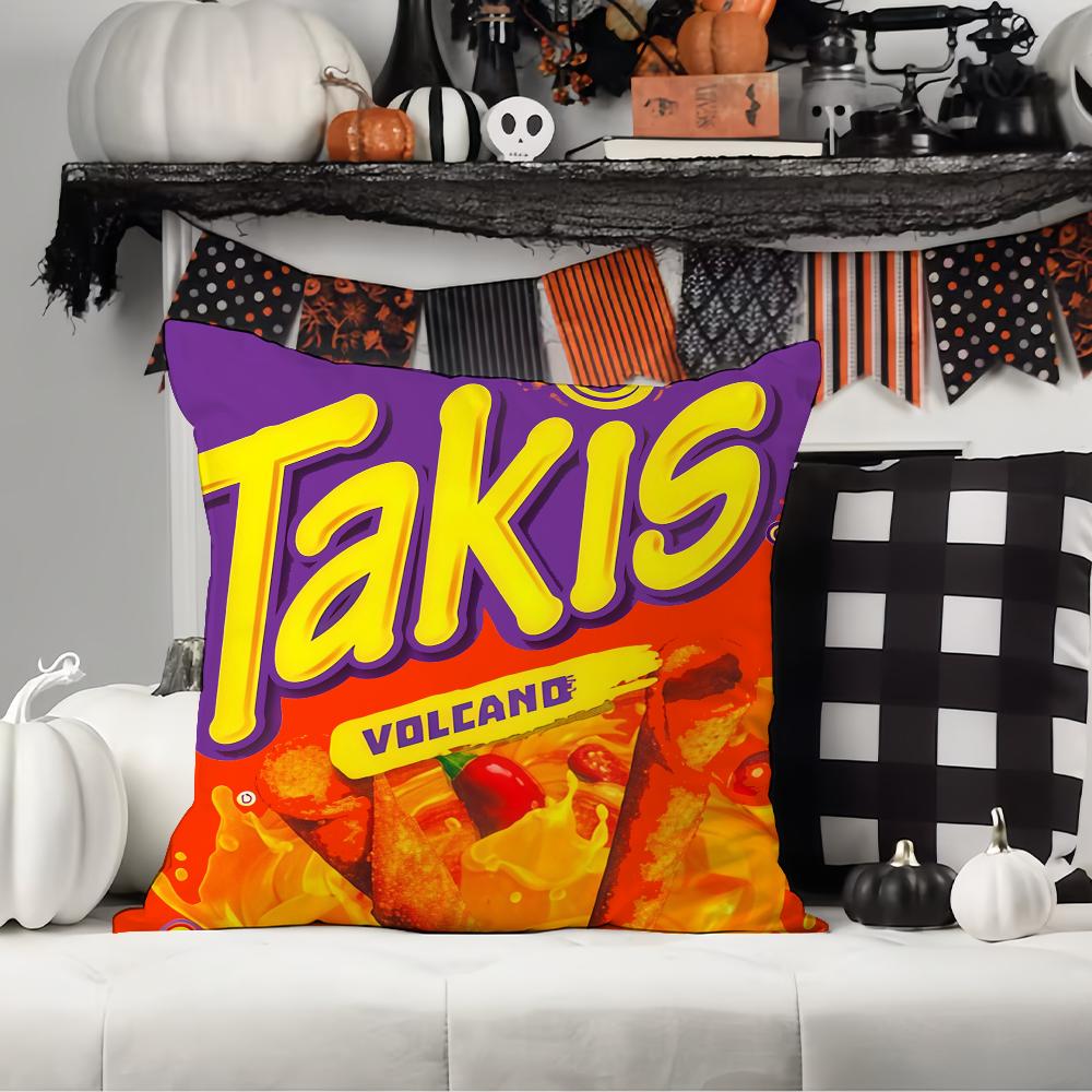 Corn Flakes Snacks T-Takis Kissenbezug Bürokissen Geeignet für Sofa Auto Schlafzimmer Dekorative Kissenhülle