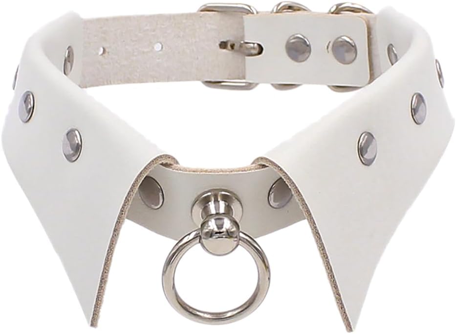 Gothic Leather Choker Necklaces Black Punk Nightclub Jewerly Accessories For Women Girlfriend