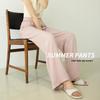 2025 Women's Summer Cotton Linen Wide-Leg Pants - Loose, Straight, Casual Draping Style