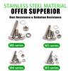 535-piece Hexagon Head Bolts, Nuts and Flat Washers Kit, M3/M4/M5/M6 Heavy Duty Stainless Steel Full Thread