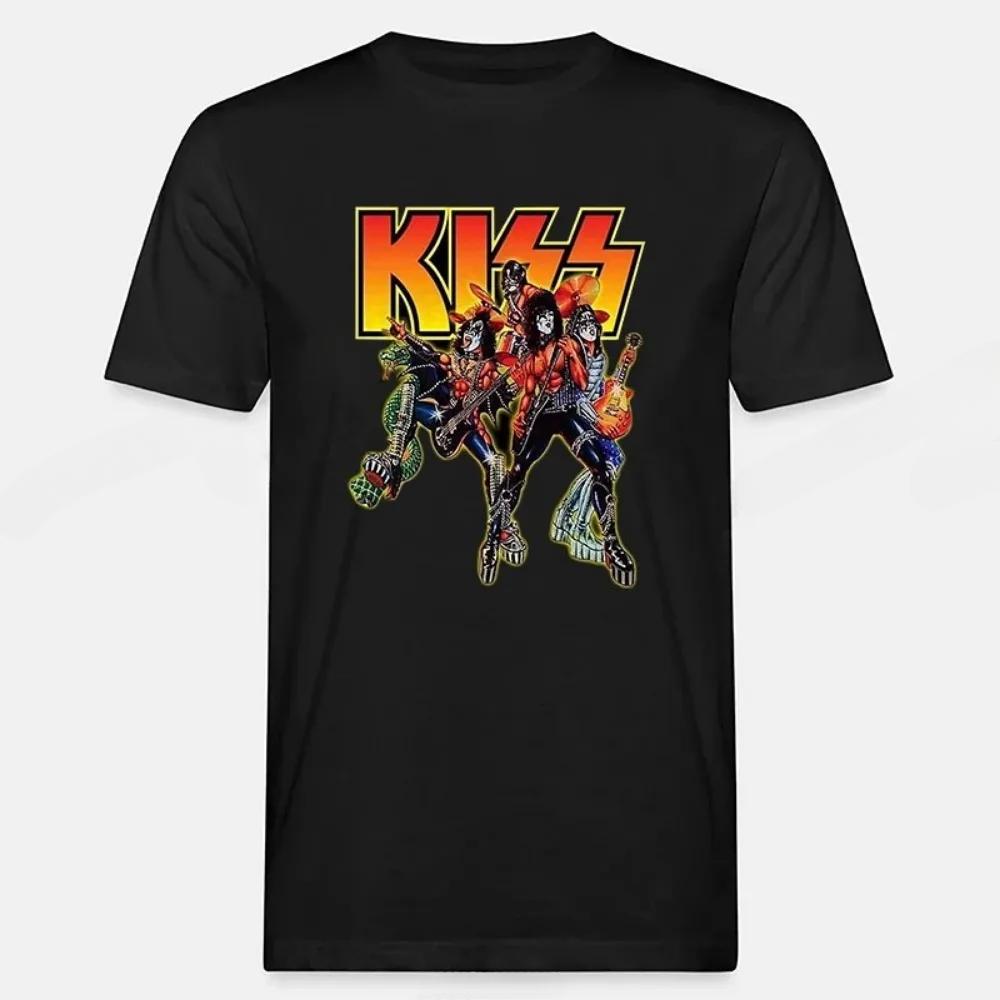 2025 Kiss Band T-shirt Vrouwen Mode T-shirt T-shirt Hip Hop Tops Tees Unisex Camisetas Hombre Tops Rock Band Dameskleding