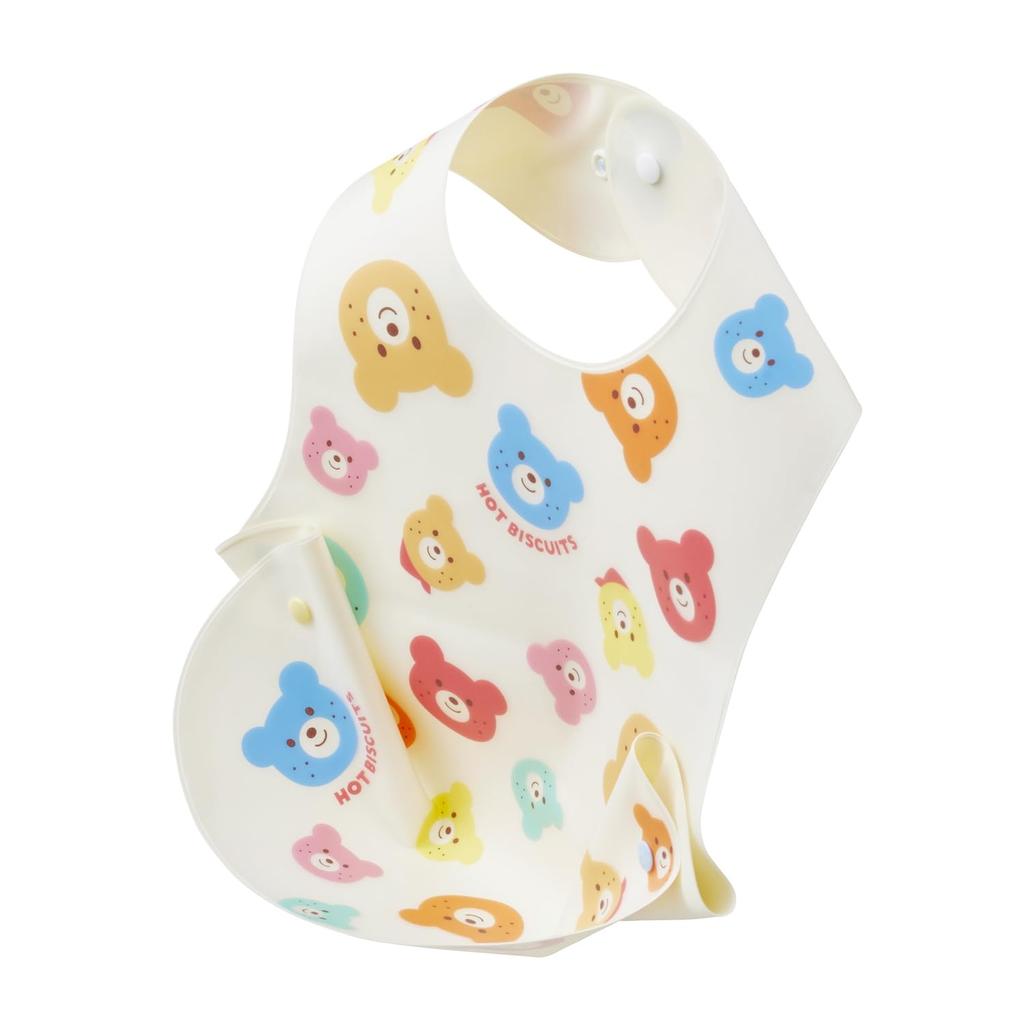 MIKIHOUSE HOT BISCUITS Lunch Boys and Size Bib, Girls, Baby, Kids, White, Unavailable, 70-2985-148