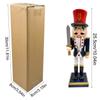 King Soldier Shape Figurine Wood Decorations for Office Unique Desktops Ornament