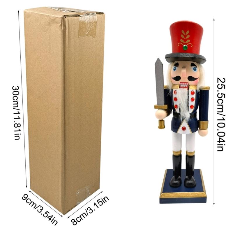 King Soldier Shape Figurine Wood Decorations for Office Unique Desktops Ornament
