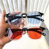 high-quality new splicing meter nail square sunglasses Fashion men hip hop glasses retro sunglasses women