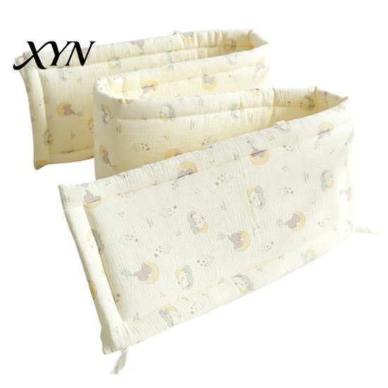 Breathable Cotton Crib Liner Bumper Pad for Newborns, Anti-collision Fixed Quilting Durable Bed Surround Liner, Easy Install Soft Protective