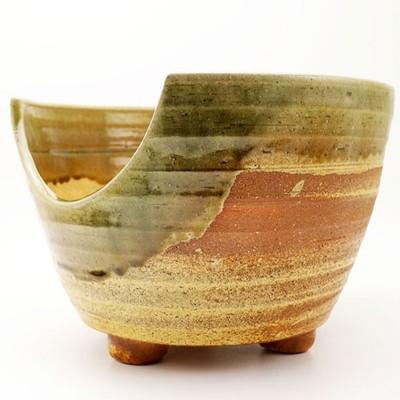 Shigaraki Ware Tea Ceremony Furo Brazier (Benihachi Style) 9 Sun