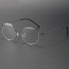 2025 Dänemark Reines Titan Kleiner Runder Brillenrahmen Herren Damen Schraubenlos Ultraleicht Brillen Mode Einfache Optische Brillen