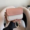 Early autumn new fashion niche ribbon contrasting color small square bag versatile single shoulder messenger women's bag