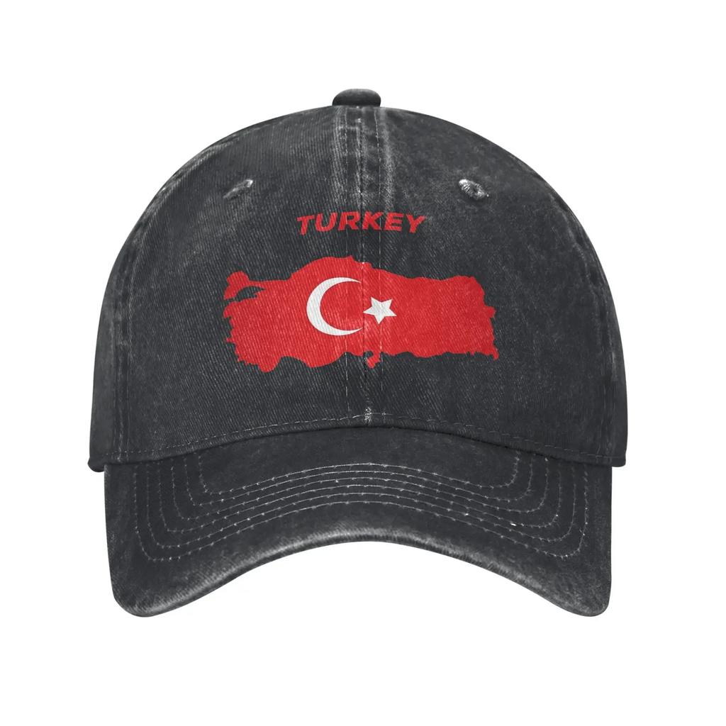 Turkish Flag Turkey Proud  Baseball Caps Unisex Distressed Denim Snapback Cap Outdoor All Seasons Travel Adjustable Caps Hat