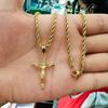 European and American Cross Necklace, Plated with 18k Gold, Does Not Fade, Personalized High-end Cross Pendant for Men