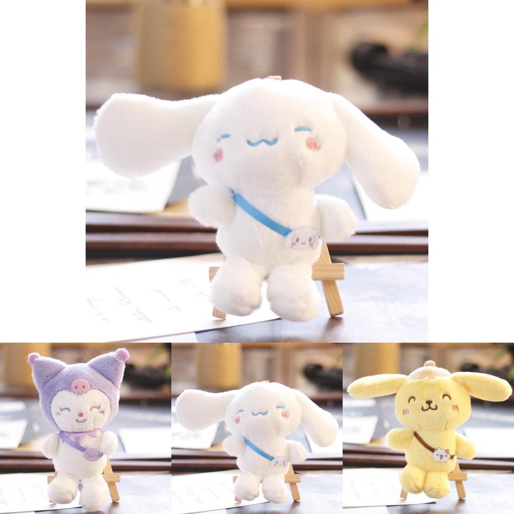 Cute Sanrio Characters Plushies Kuromi Cinnamoroll Melody Backpack Keychain