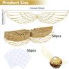 50pcs Gold Pearl Paper Wizard Party Chocolate Decoration Hollowed Wings Chocolate Party Supplies Decoration Party Favors