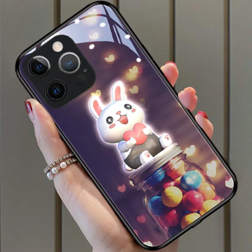 LED Light Glowing Luminous Phone Case for IPhone 11 12 13 14 15 X Xs Xr Mini Pro Max Plus