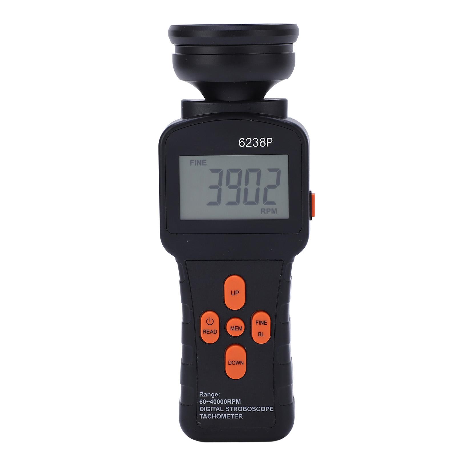 

6238P Портативный большой ЖК-портативный цифровой стробоскоп с тахометром и счетчиком оборотов