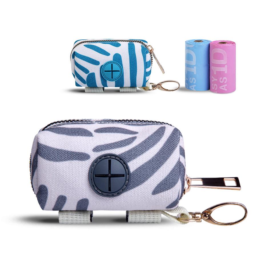 Dog Poop Bag Holder for Leash Doggie Waste Bag Dispenser Soft Fabric Dog Poop Bag Dispenser