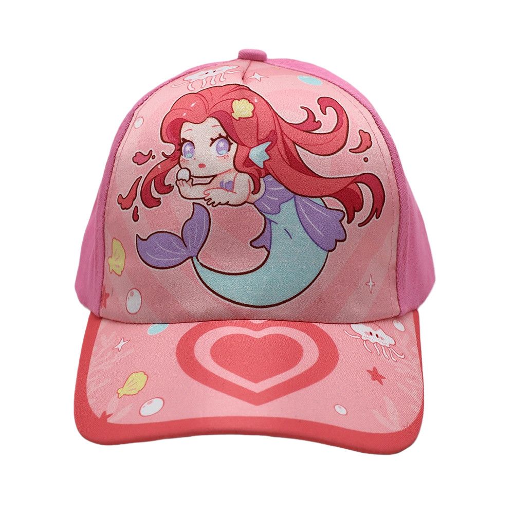 Cartoon Princess Patterned Baseball Cap - Cute Princess Patterned Sun Hat for Children - Beret-style Hat