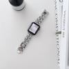 Metal + Leather Strap for Apple Watch 49mm 46mm 42mm 45mm 41mm 44mm 40mm 42mm 38mm Women's Watch Band for iWatch Series 10 9 8 7 6 5 4 SE