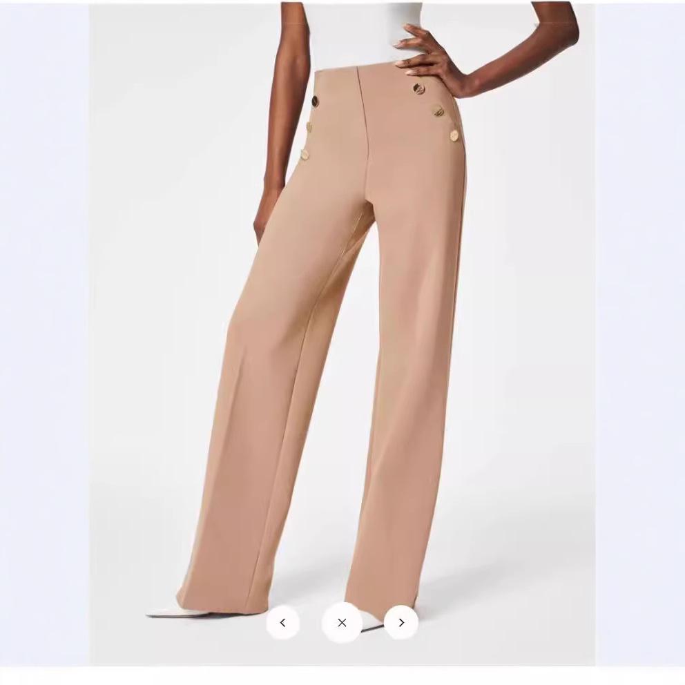 

Bestselling High-Elastic Buttoned Wide-Leg Slimming Leggings XXL