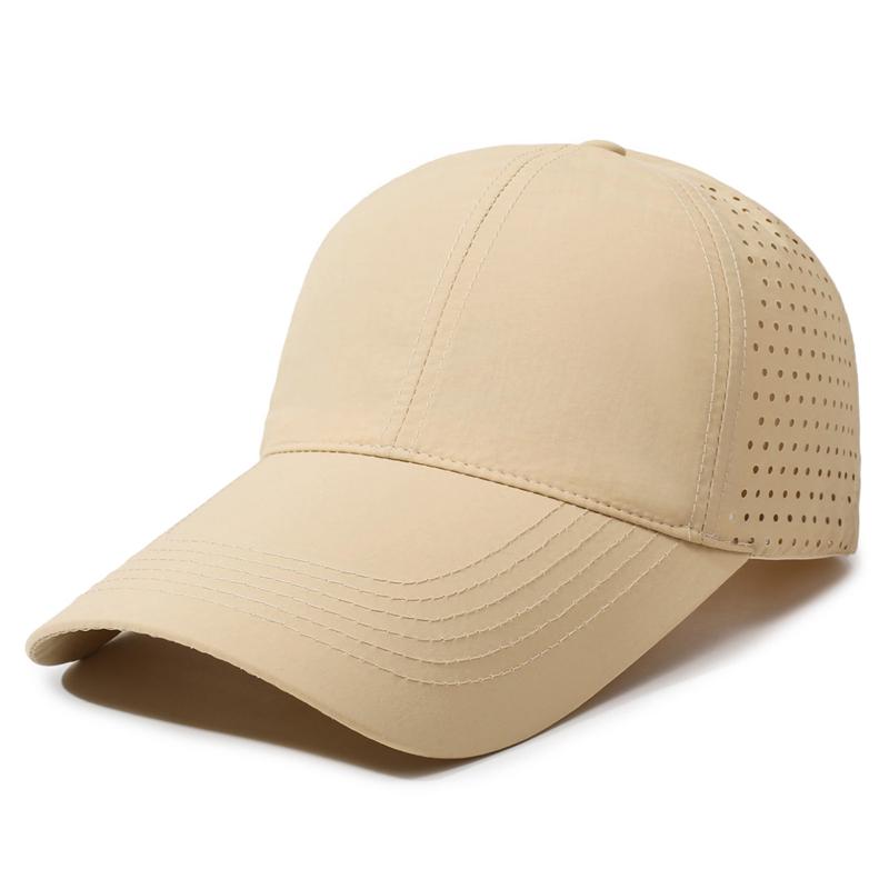 Summer Quick-Dry Breathable Baseball Cap Men's Outdoor Sunscreen Cap Long Brim Soft Top Sports Cap