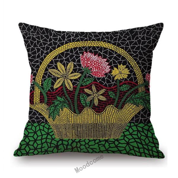 Modern Polka Dots Art Flower Vase Butterfly Pumpkin Yayoi Kasuma Japanese Style Cotton Linen Sofa Pillow Case Car Cushion Cover