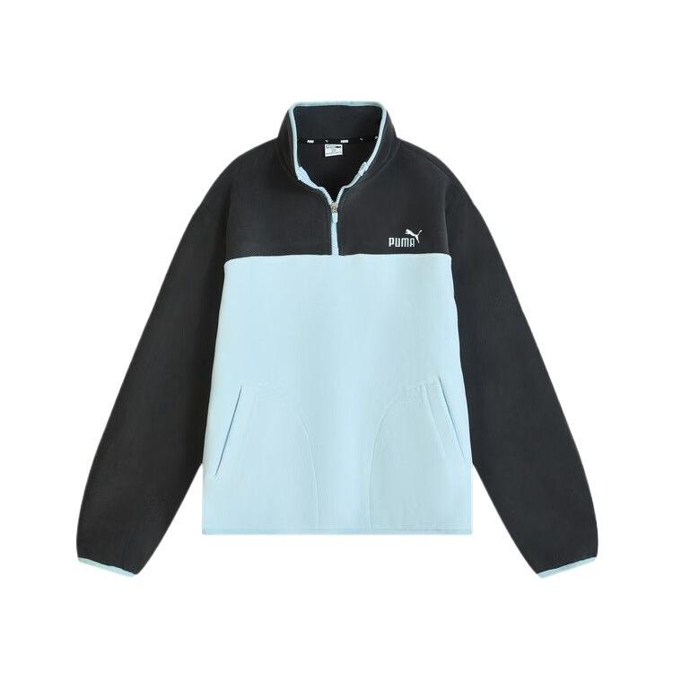 PUMA Fleece Clothing Stand Collar Thermal Fleece Lined Sports Multicolor Long Sleeved Thickened Kids  950594-01 110