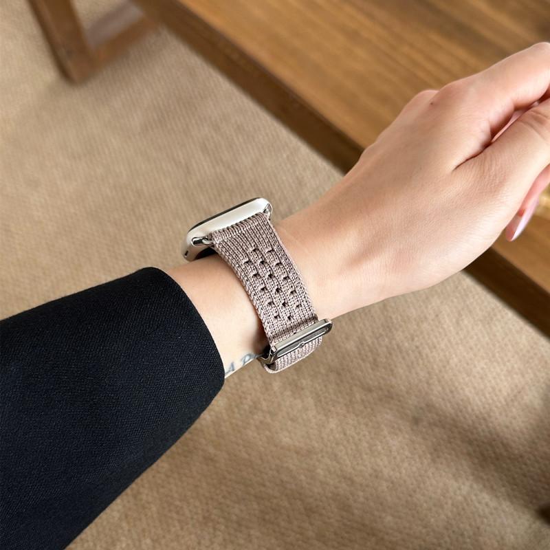 Gestricktes Sportarmband für Apple Watch Band 46 mm 38 mm 40 mm 41 mm 44 mm 42 mm 45 mm 49 mm Armband für iWatch Serie 9 8 7 6 5 4 3 SE Ultra 2