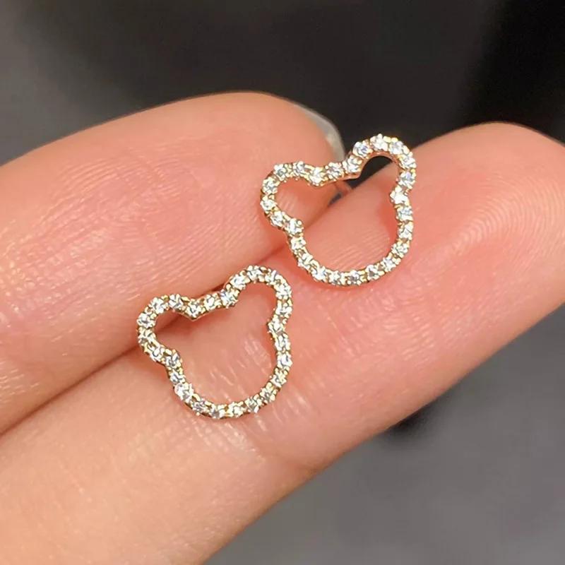 

Gift Cute Little Bear Line Earrings Women s Fashion Micro Inlaid Zircon High End Daily Matching Sweet and Zircon