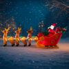 11.81FT Inflatable Santa Three Sleigh Reindeer Toy LED Festive Gift Xmas Yard Party Decoration Christmas Supplies Home Ornament