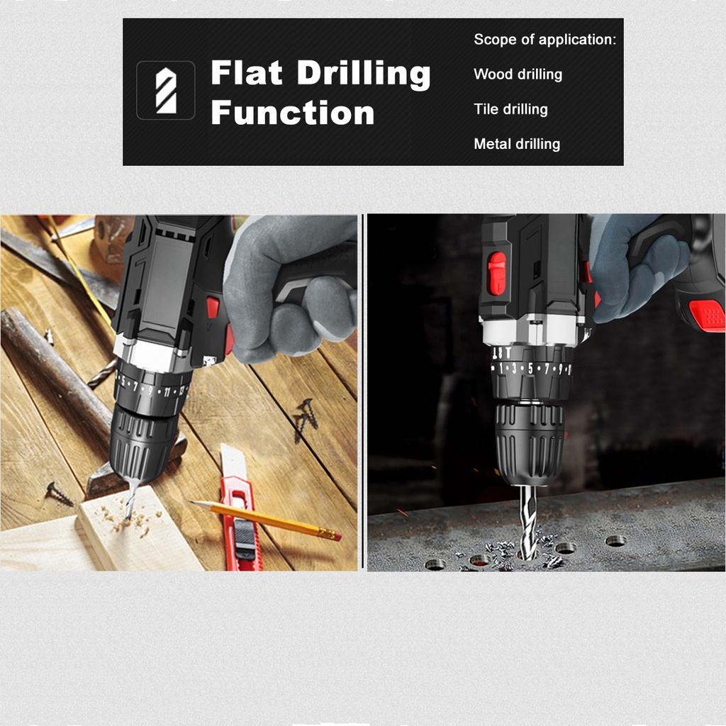 16.8V Wireless Impact Electric Cordless Screwdriver Power Tool 220V 30NM Torque Electric Drill Drilling Machine Mini Hand Drill New