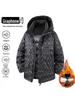 2025 Winter Herren Trendige Kapuzen-Baumwolljacke mit Buchstabenaufdruck - Dick und Warm 2566
