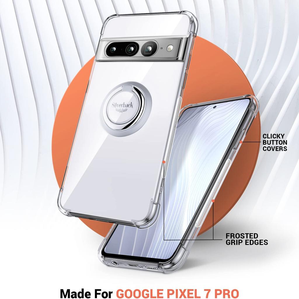 Custodia morbida antiurto con supporto ad anello per Google Pixel 9 Pro XL 8A 8 Pro 7Pro 7A 6A Custodia posteriore in silicone trasparente