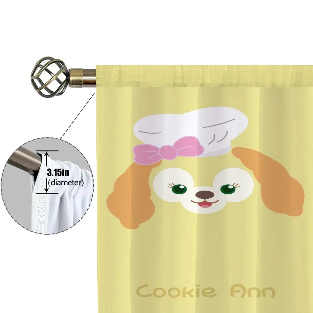 Room Darkening Home Interior Kitchen Curtains Living Door Curtain Cookie Ann Bedroom Decoration Partition Set Of 2 Made Polyester Washable Sitting