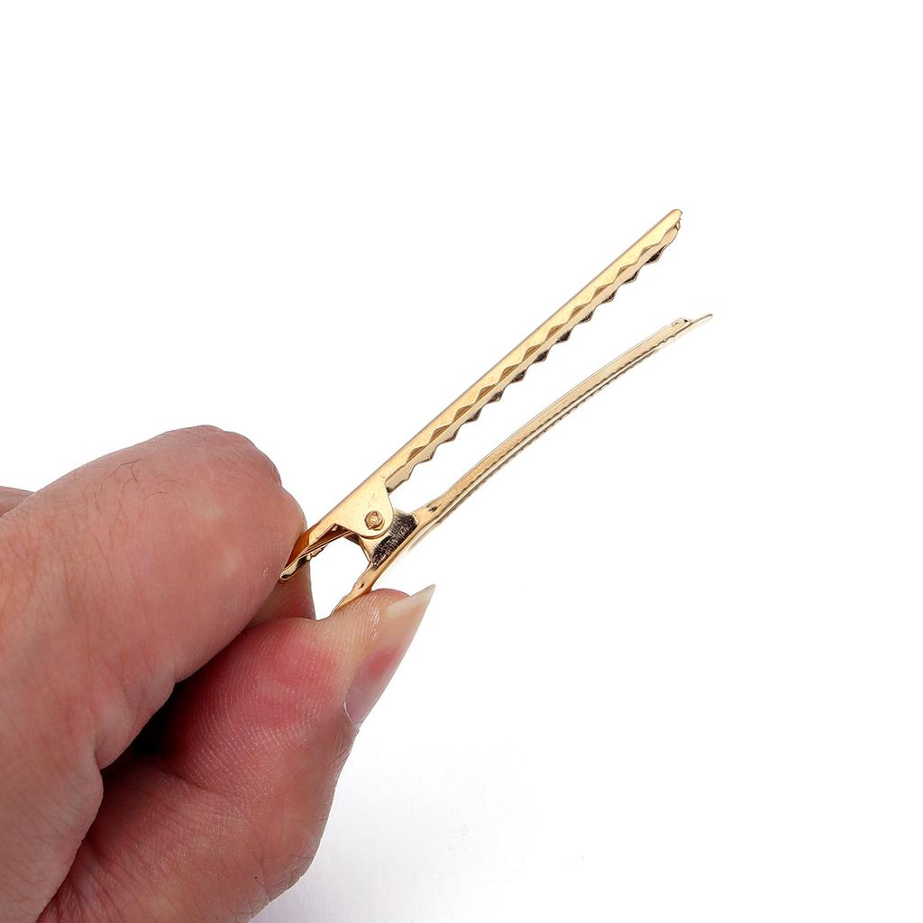 20-50pcs 32/40/45/55/75/98mm Flat Metal Single Prong Alligator Hairpin Clip Base for DIY Hair Clips Jewelry Making Accessories