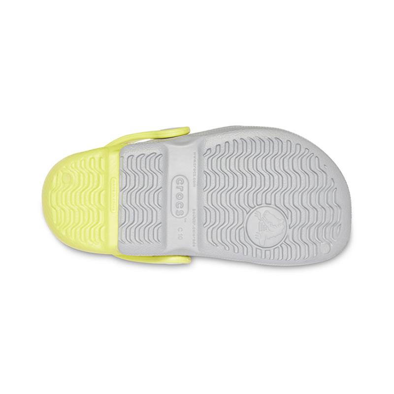 Crocs Classic clog Electrocto outdoor toe flat heel hole shoes grey green children's model