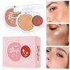 Double Mix Blush Clay Soft and Delicate Contouring Mashed Potatoes 2 Color Face Brightening Mousse Blush Paste Tray