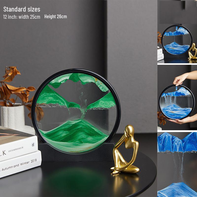 Treibsand-Sanduhr Kunst-Dekoration: Stilvolle Dekoration für Wohnzimmer & Weinschrank, Tolles Geschenk für Mädchen & Studenten