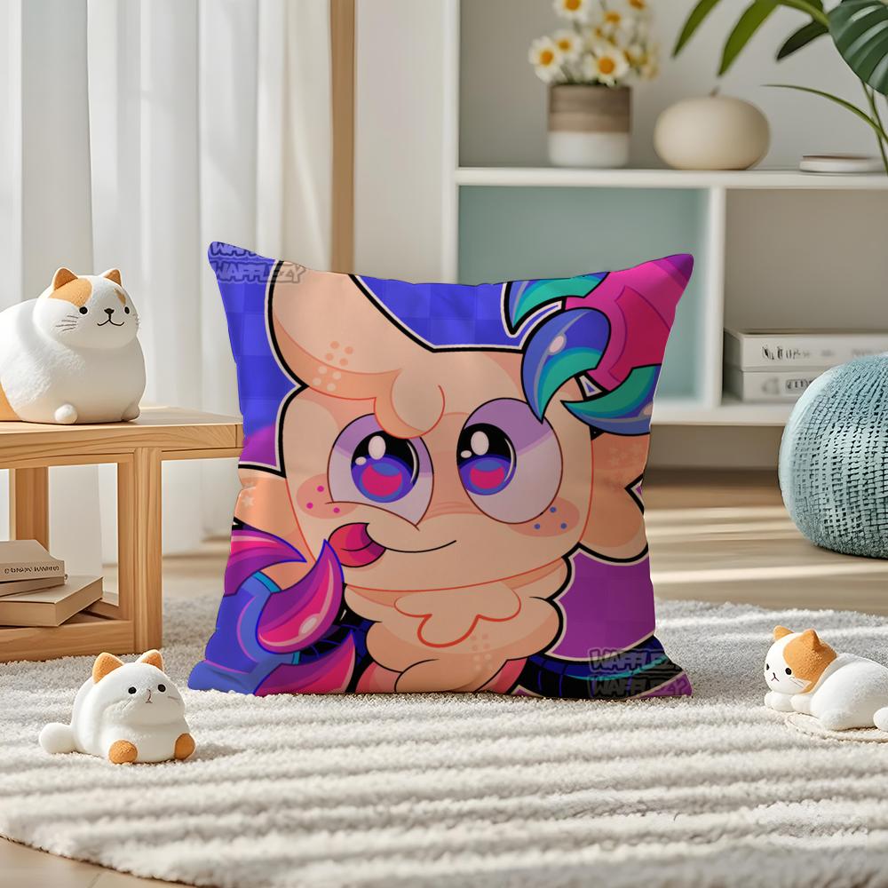 Game DDandys World anime Pillow Case Silky elegant Comfort Sofa Bed Invisible zipper