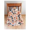 Women Autumn Leaf Print Lapel Long Sleeve Lightweight Chiffon Shirt