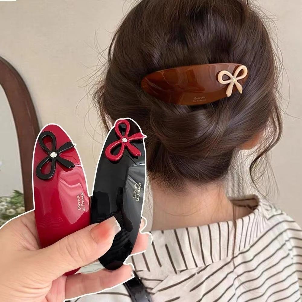 Trendige Textur Süße Elliptische Acetat Haarspangen Vintage Spangen Geschenk Kopfschmuck