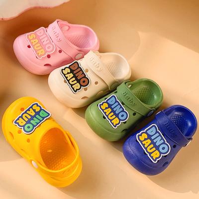 Scarpe con buco per bambini con dinosauro Pantofole per cartoni animati per bambini Scarpe estive per ragazzi e ragazze per bambini Scarpe per bambini con fondo morbido carino antiscivolo