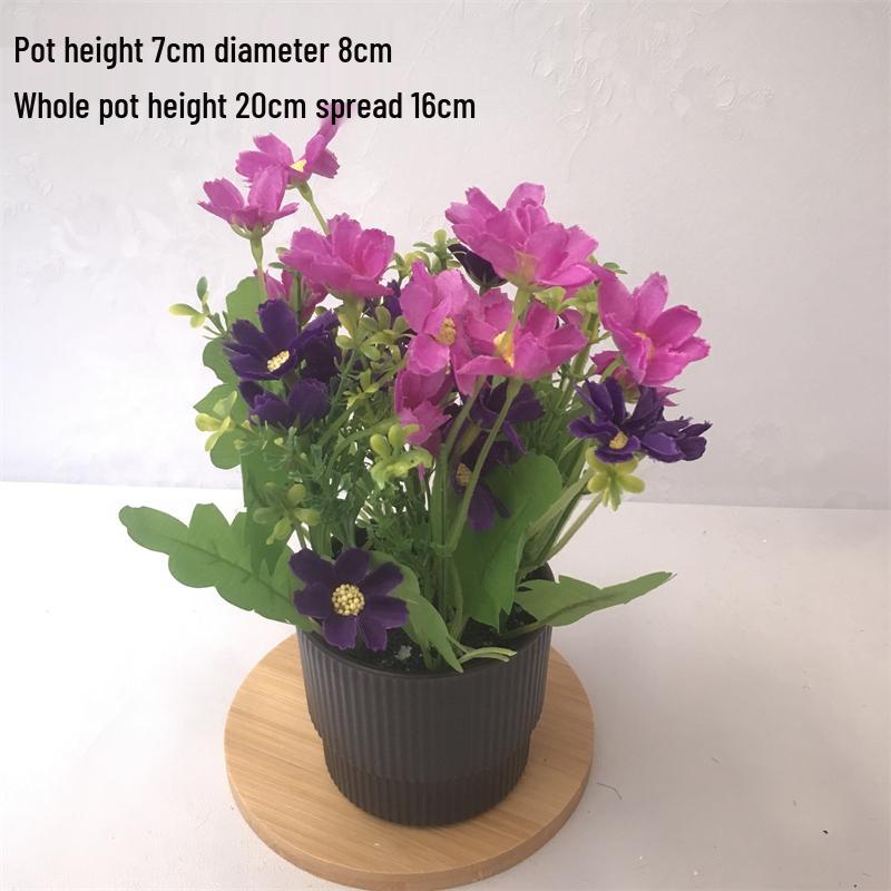 Small Silk Carnation Decorative Flower In Pot for Living Room, Coffee Table, or Dining Table Arrangement